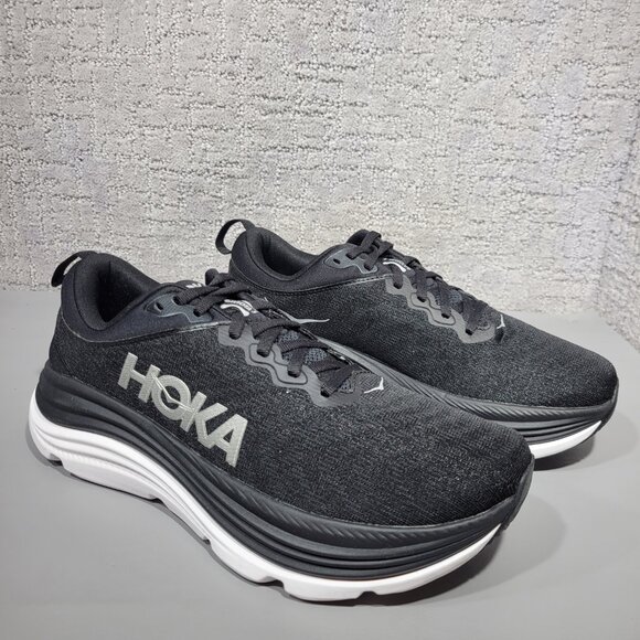 Hoka One One Gaviota 5 Women's Size 9B US Black Running Shoes 1134235 BWHT - Picture 6 of 10